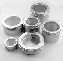 Load image into Gallery viewer, 6 oz Deep  Metal Tin with Window Top