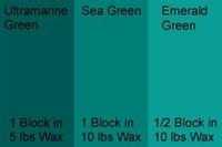 Ultramarine Green Candle Dye Block