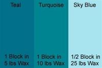 Teal Candle Dye Block