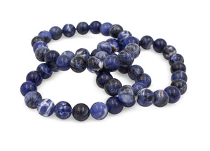 BEAD BRACELET _ SODALITE SEMI PRECIOUS STONE 10mm (Round)