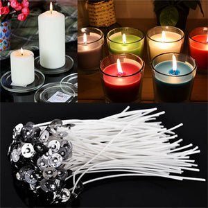 Prepped HTP104 - 1” Height Candle Wicks - Beeswax Coated